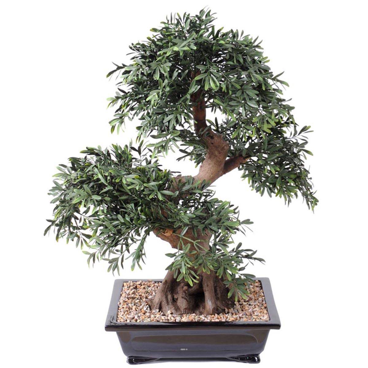 Artificielles - Bonsaï Saule Noir Artificiel H 70 cm D 60 cm en pot - dimhaut: H 70 cm - couleur: Vert - Imagen 1