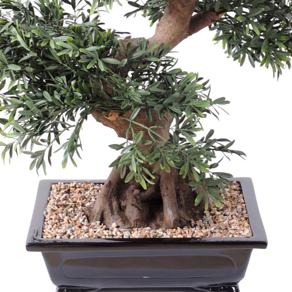 Artificielles - Bonsaï Saule Noir Artificiel H 70 cm D 60 cm en pot - dimhaut: H 70 cm - couleur: Vert - Imagen 3