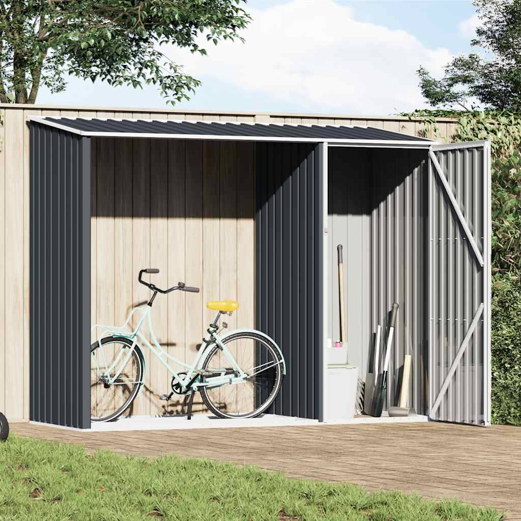 Vidaxl - Abri à bois de jardin Anthracite 245x98x159 cm Acier galvanisé vidaXL 46295 - Image 1