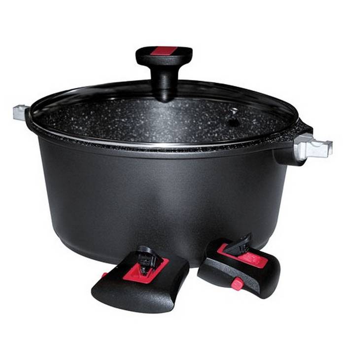 Baumalu - Faitout Granit pro avec poignées amovible 25,5 cm - Imagen 2