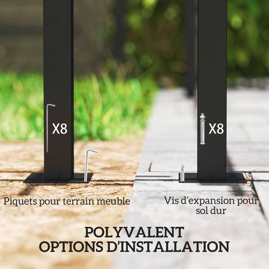 Pergola jardin Métal 3x3m Crème avec auvent rétractable anti-UV et 4 rideaux latéraux - ComfortXL Outdoor Living - Image 9