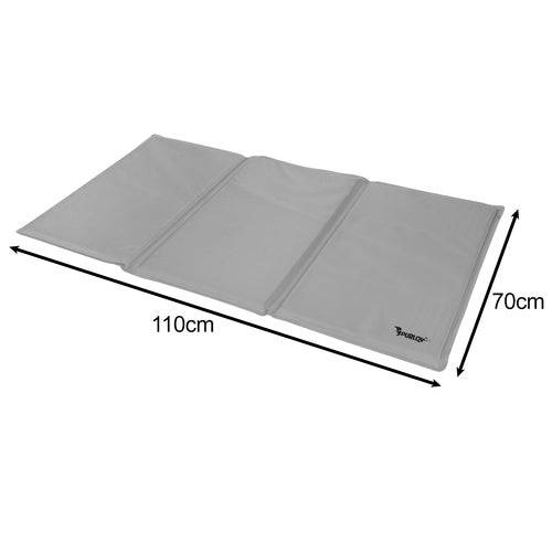 Tapis rafraîchissant pour animaux 110x70cm Purlov gris - Image 4