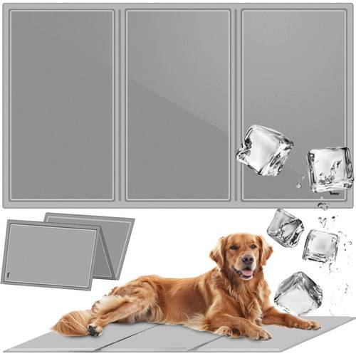 Tapis rafraîchissant pour animaux 110x70cm Purlov gris - Image 1
