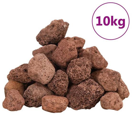 Pierres de Lave pour Aquascaping et Paillage Décoratif 10 kg Rouge 3-5 cm - ComfortXL Outdoor Living - Image 2