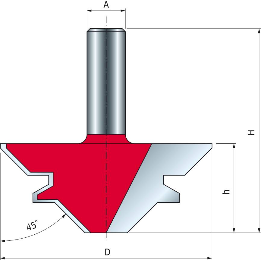 Mèche pour assemblage à onglet FREUD - Ø70 H29,5/67,5 Q12 Z2 - F03FR02424 -99-03412P - Imagen 2