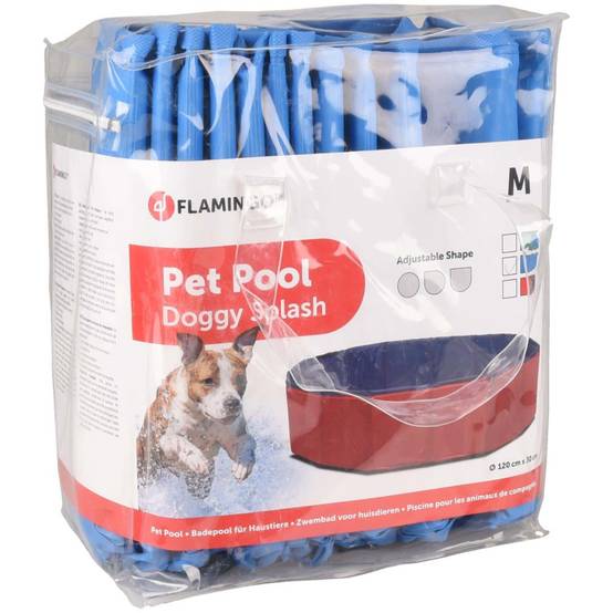 Flamingo - Piscine ø 120 x 30 cm DOGGY SPLASH bleu pour chien - Image 2