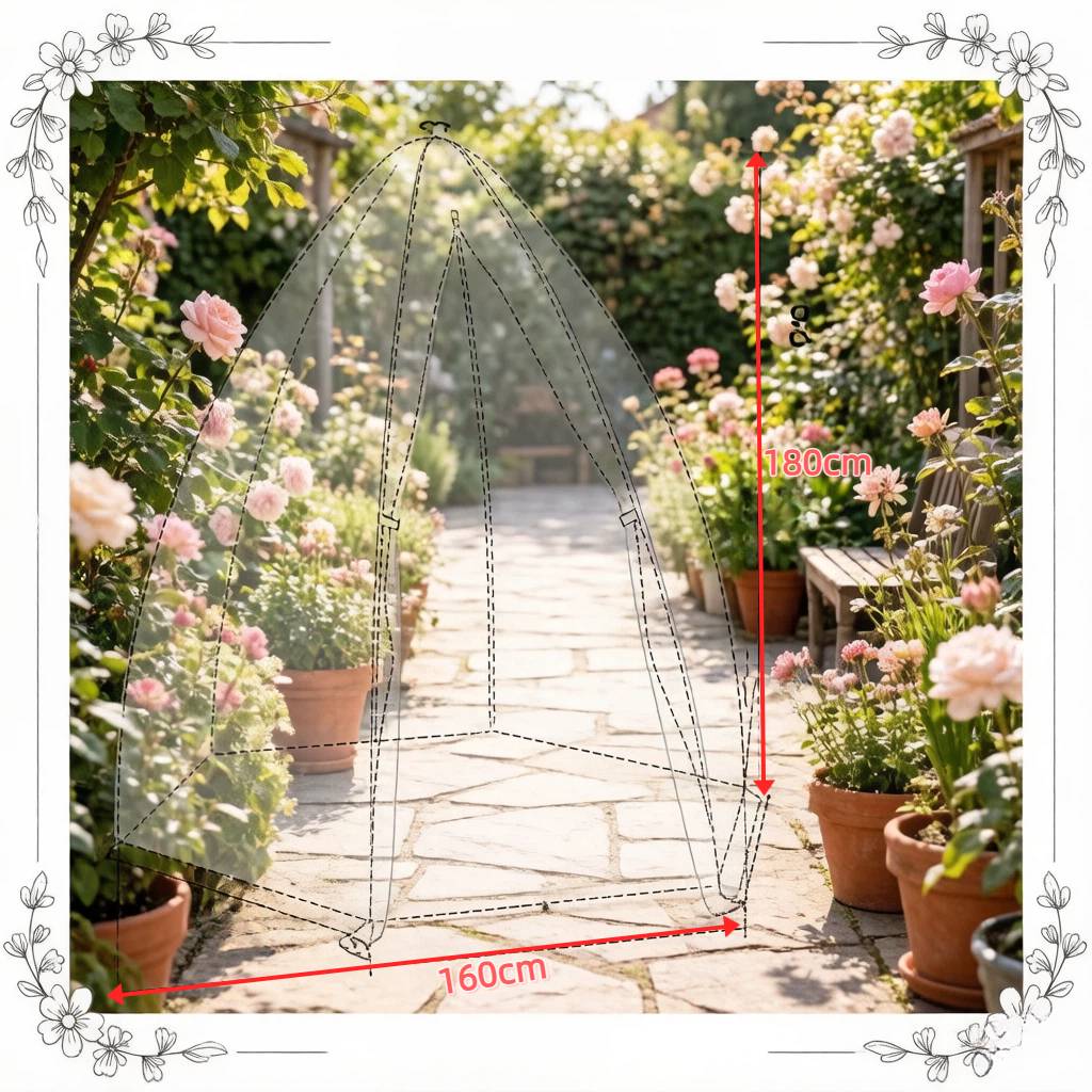 Serre à tomates en PE et acier pour jardin avec porte zippée 160x160x180cm Vert - ComfortXL Outdoor Living - Image 7