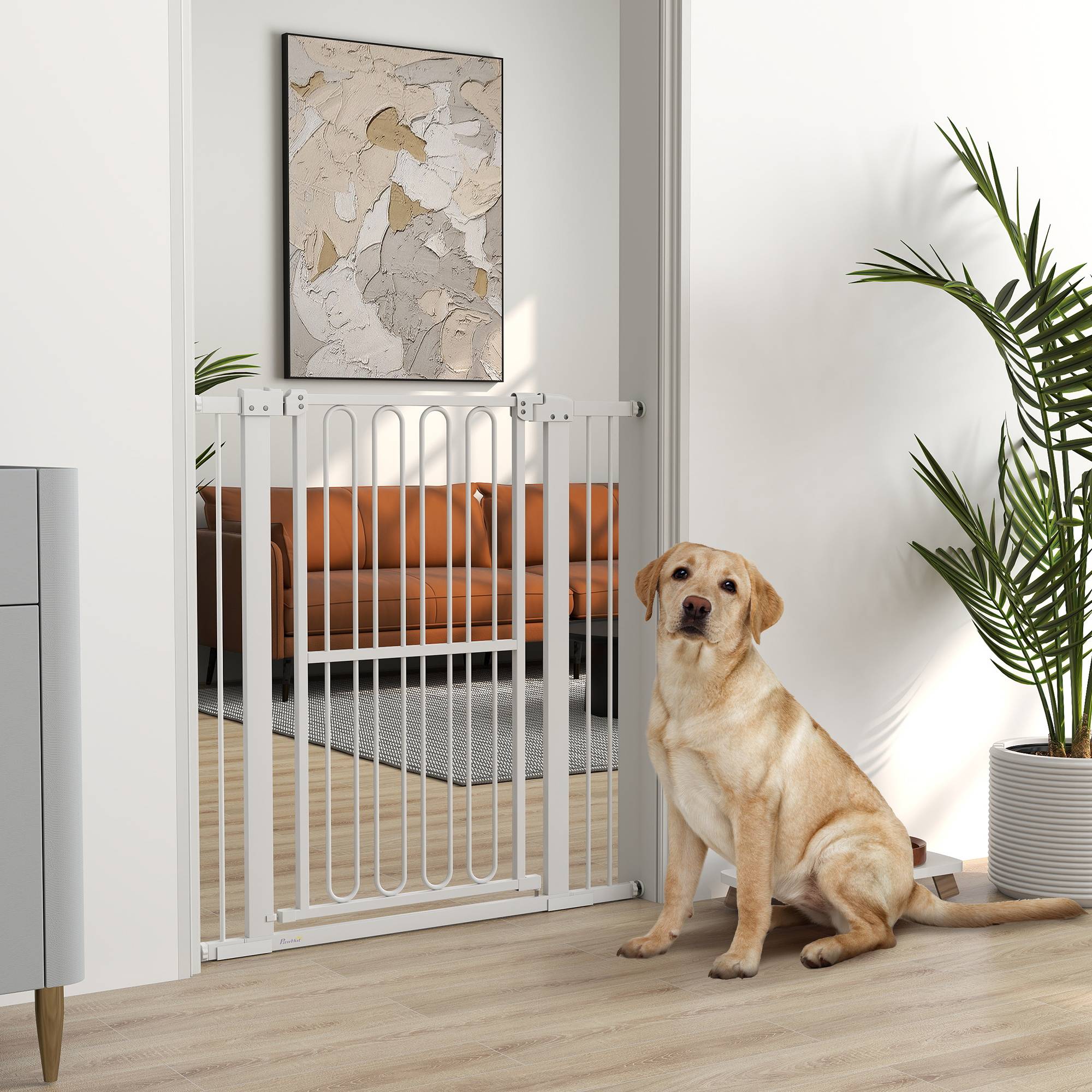 Barrière de porte pour chien, 76-104 cm, sans perçage, barrière escalier - Image 3
