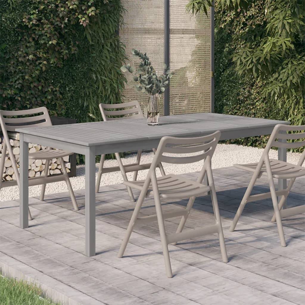 ComfortXL - Grande Table de Jardin Grise 200x100cm en Bois d'Acacia Massif, pour 8 Personnes – ComfortXL Outdoor Living - Image 1