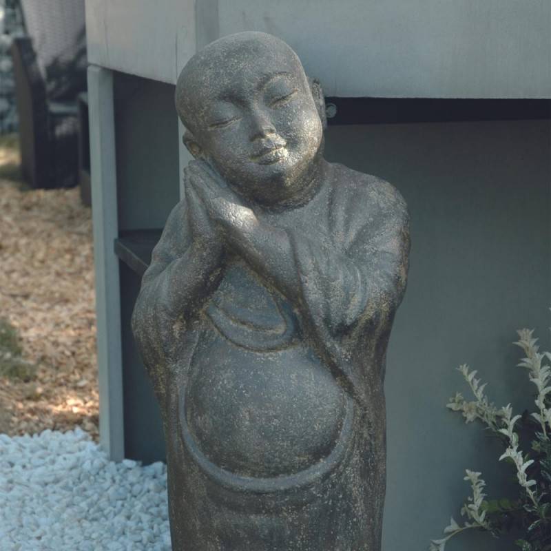 Jardinex - Statue jardin jeune bonze 80 cm - Gris anthracite 80 cm - Jardinex - Imagen 2