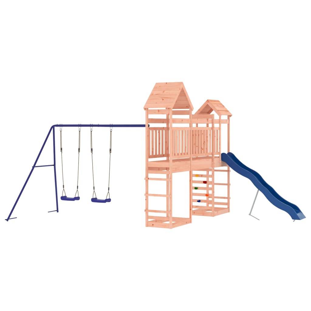 Helloshop26 - Aire de jeux d'extérieur balançoires toboggan portiques robuste jeux jardin 276 x 64 x 264 cm bois massif de douglas - Imagen 3