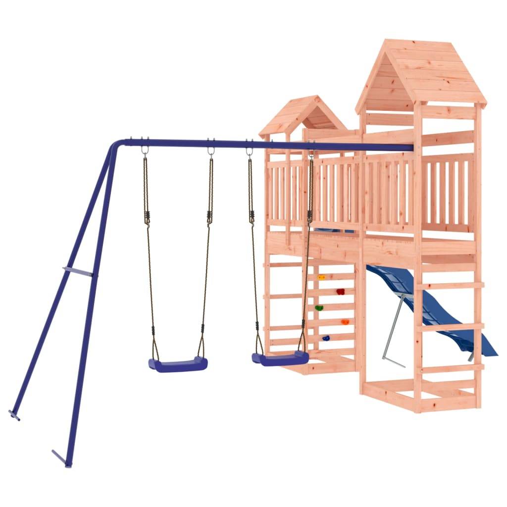 Helloshop26 - Aire de jeux d'extérieur balançoires toboggan portiques robuste jeux jardin 276 x 64 x 264 cm bois massif de douglas - Imagen 1