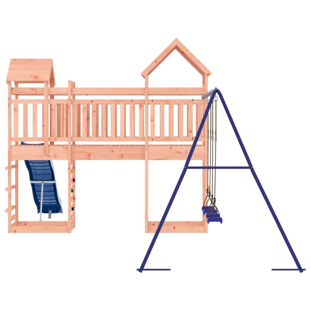 Helloshop26 - Aire de jeux d'extérieur balançoires toboggan portiques robuste jeux jardin 276 x 64 x 264 cm bois massif de douglas - Imagen 4