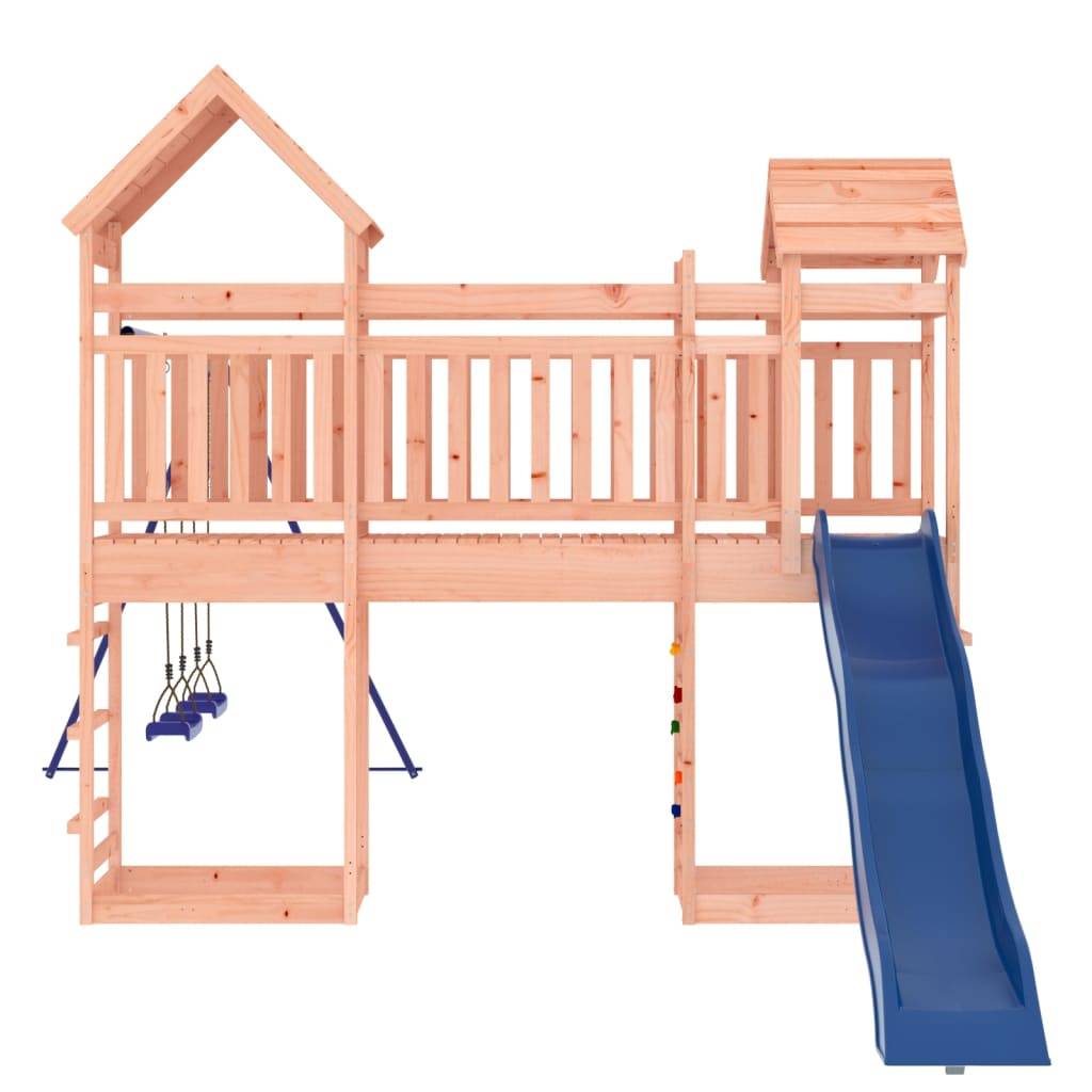 Helloshop26 - Aire de jeux d'extérieur balançoires toboggan portiques robuste jeux jardin 276 x 64 x 264 cm bois massif de douglas - Imagen 5
