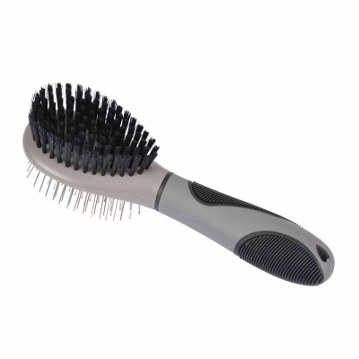 Love Story - Brosse de Toilettage "Double Face" 22cm Gris