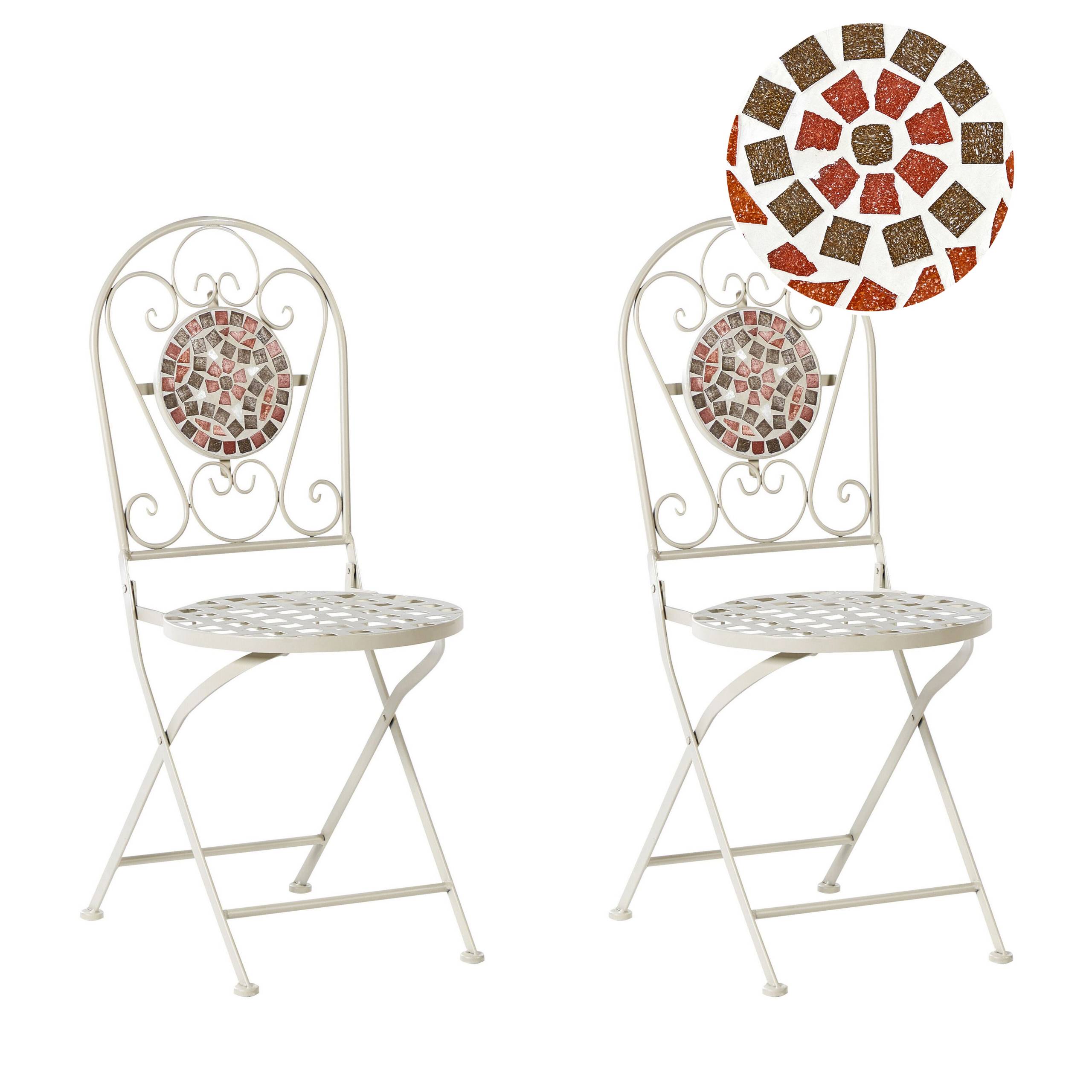 Beliani - Chaise de jardin Métal Blanc SPELLO - Beliani - Imagen 1