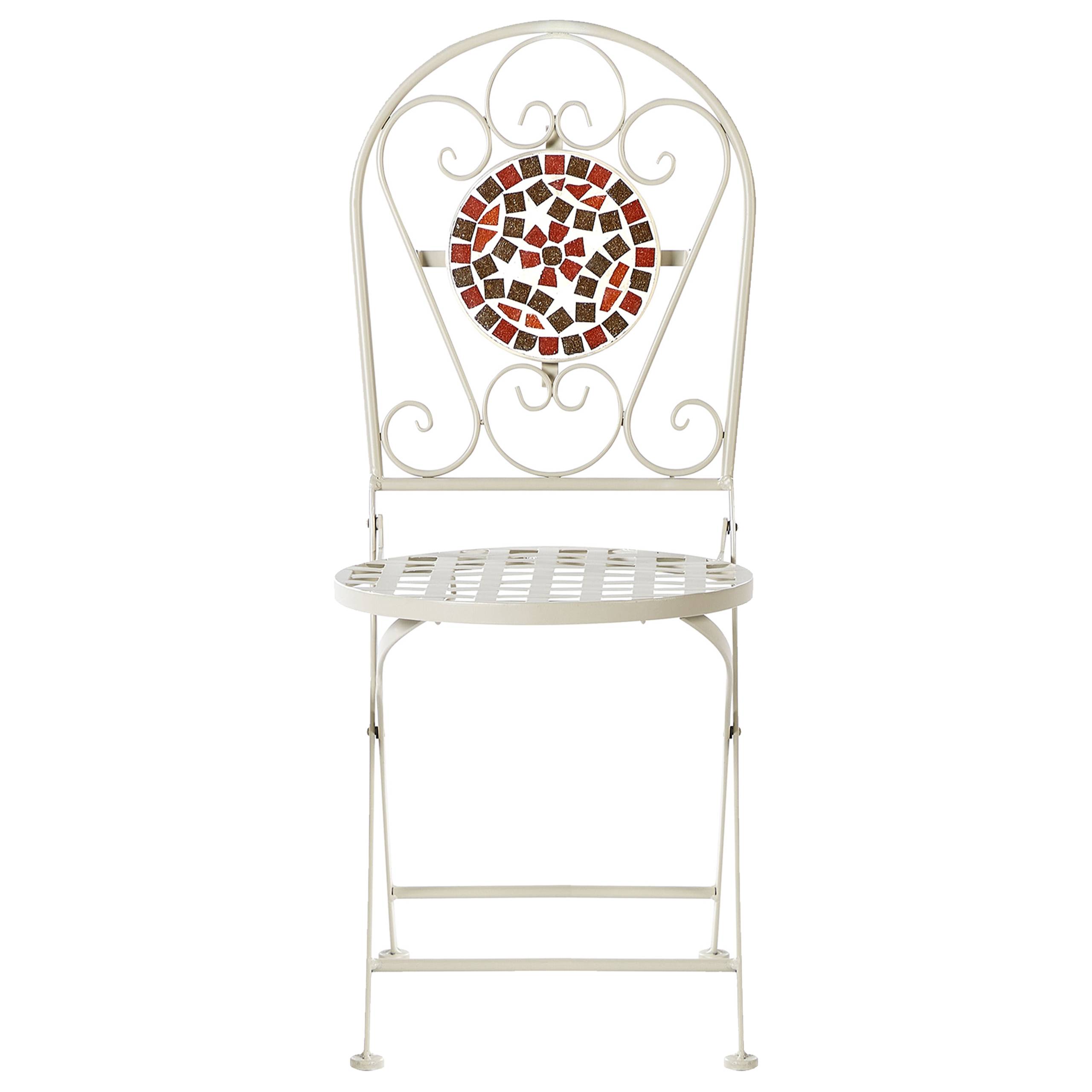 Beliani - Chaise de jardin Métal Blanc SPELLO - Beliani - Imagen 5