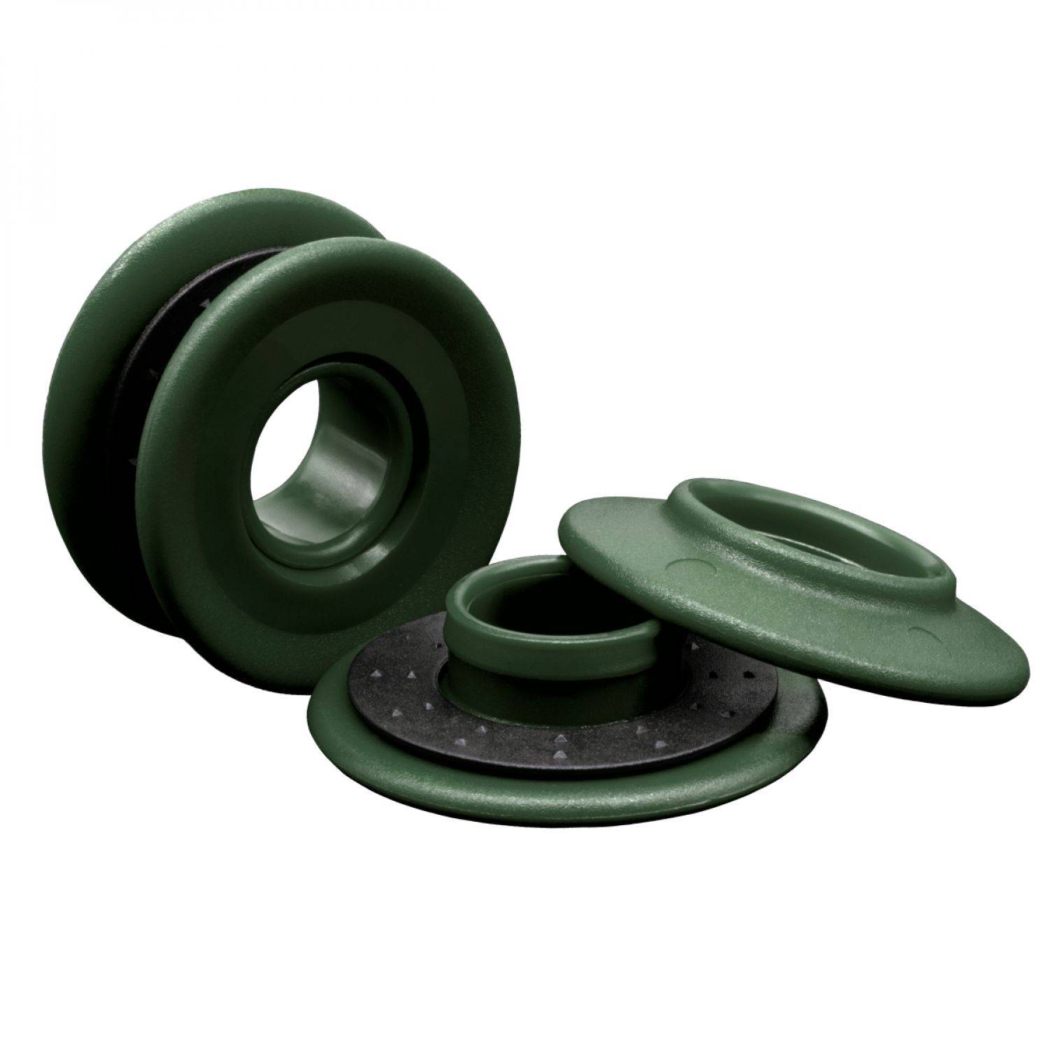 Linxor - Lot de 100 oeillets à clipser pour bâche à bulles ou autres types de bâches  - Vert - Linxor - Imagen 1