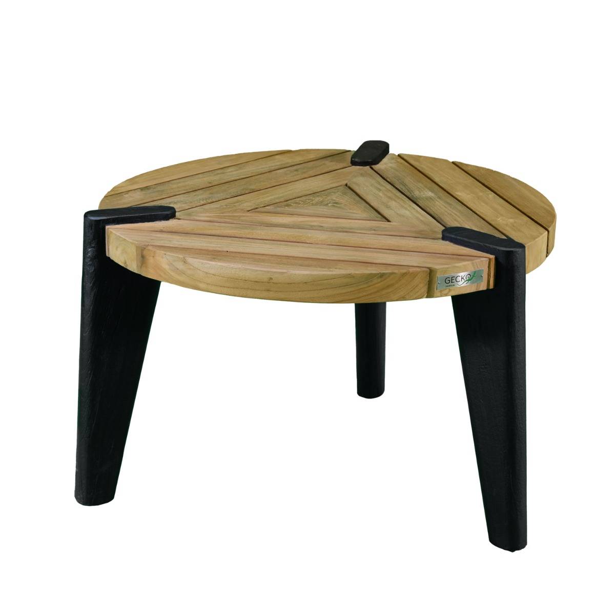 Table basse en teck recyclé 60 cm, Carmen - Gecko Jardin - Imagen 2