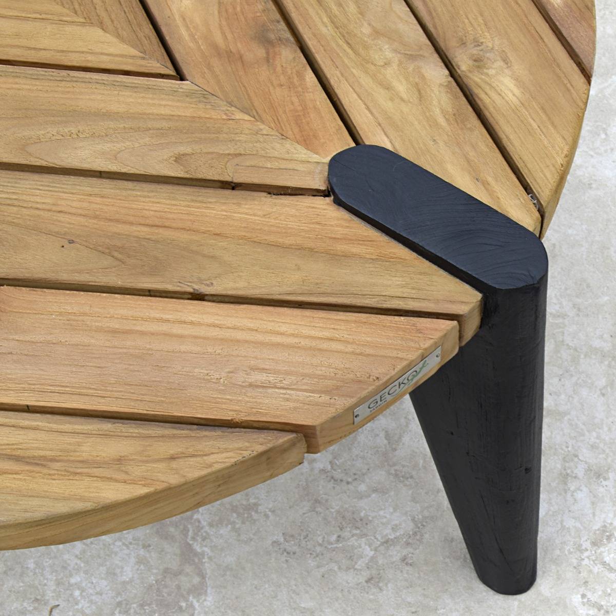 Table basse en teck recyclé 60 cm, Carmen - Gecko Jardin - Imagen 3