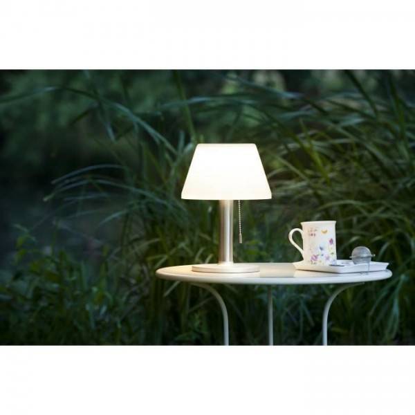 Lampe de table solaire G2 tres éclairante - GALIX - 100 Lumens - Plastique et tube en inox - Image 3