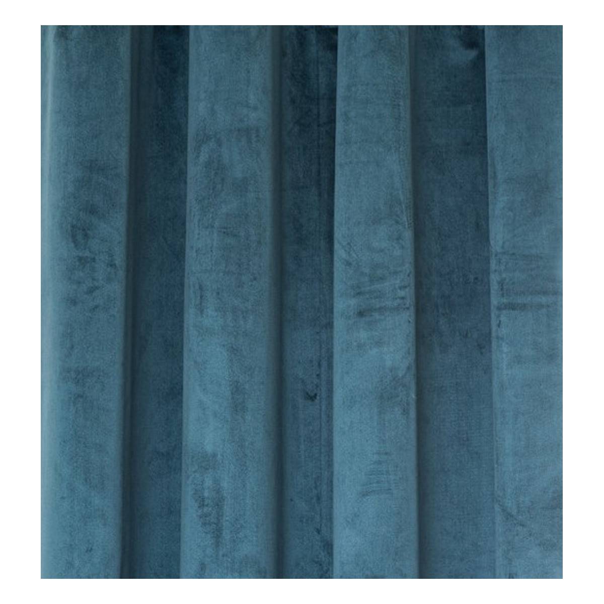Atmosphera - Lot de 2 Rideaux à  œillets Occultant Velours Bleu Egéen 140 x 260 cm - Imagen 3