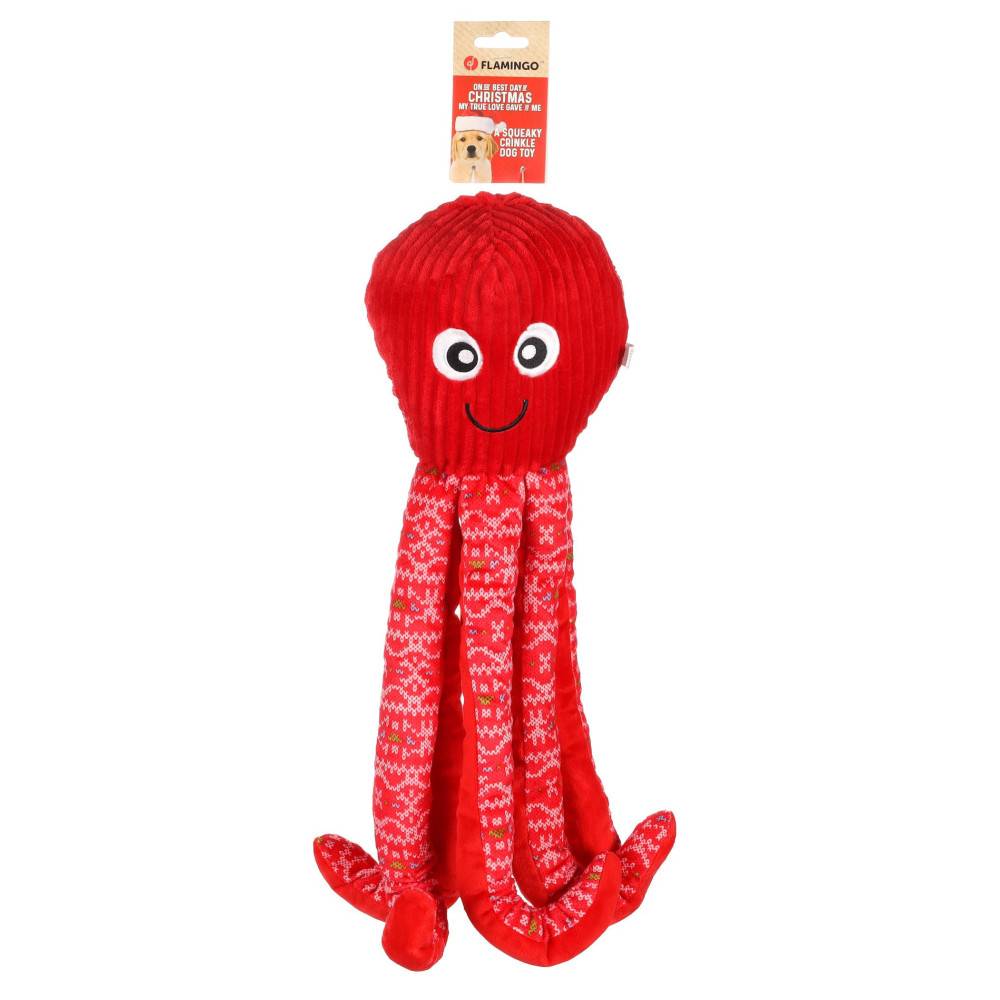 Flamingo - Jouet Noël Pulpa Poulpe Rouge 50 cm pour chien - Flamingo FL-523236 - Imagen 3