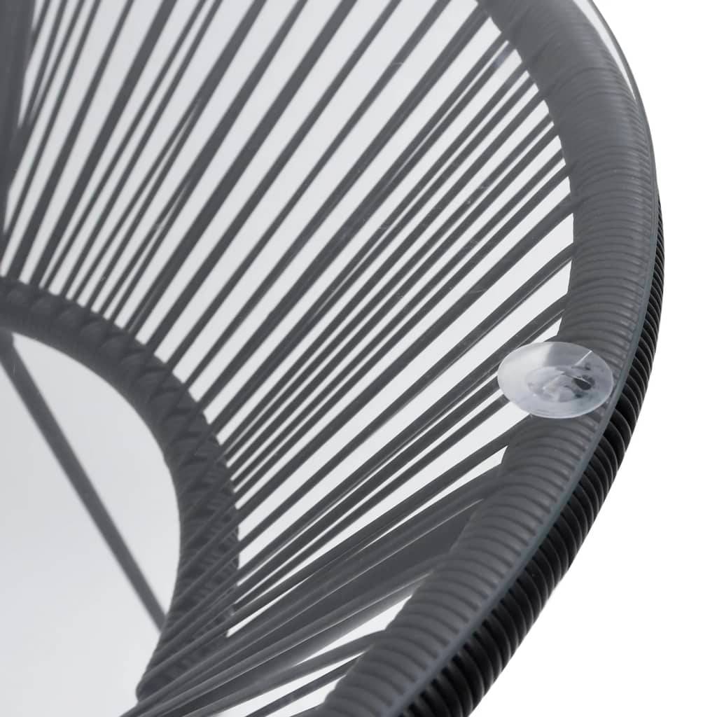 Salon de Jardin 5p Rotin PVC Rond Table Ronde Ø70cm Extérieur Noir – ComfortXL Outdoor Living - Image 5