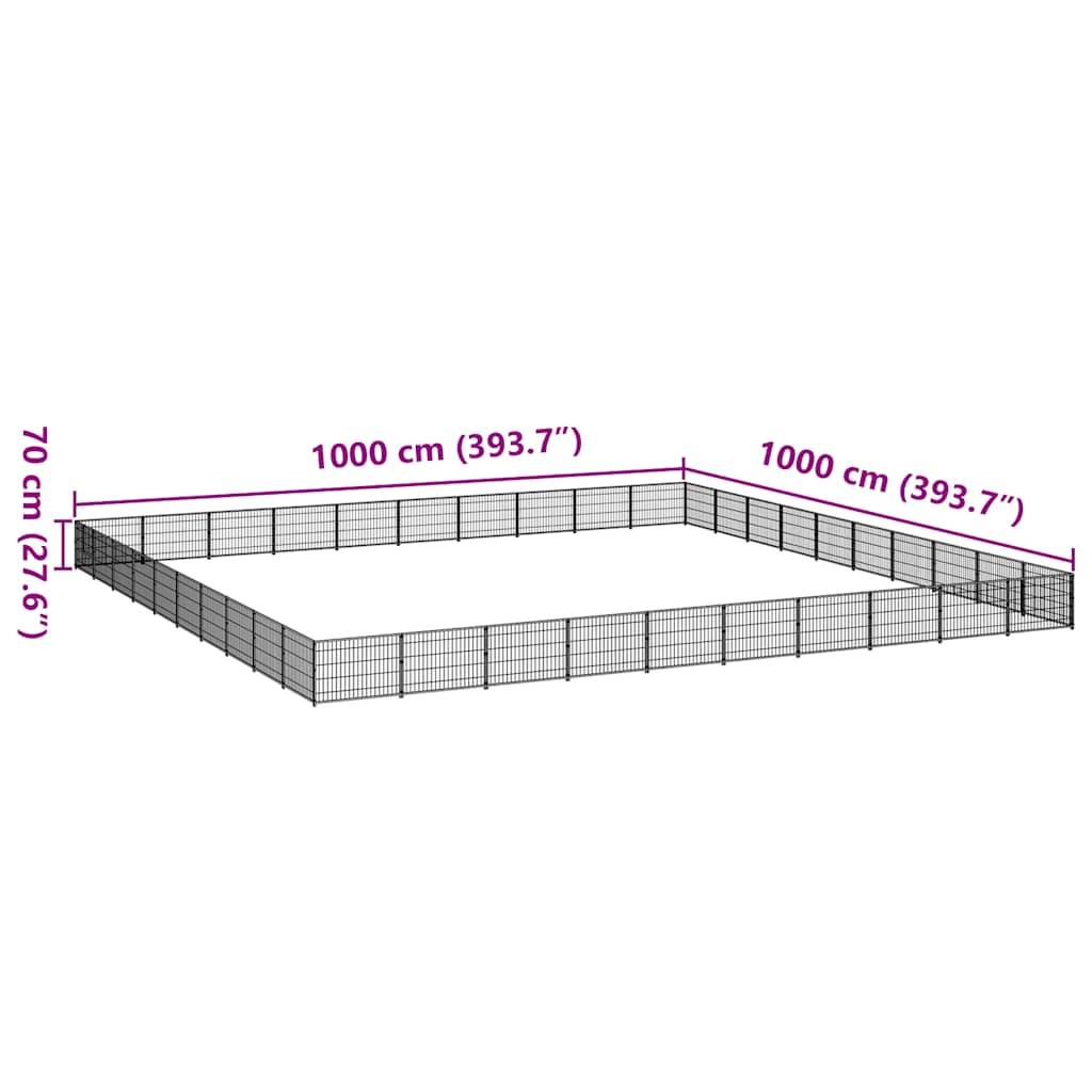 Vidaxl - Chenil Argenté 100 m² Acier vidaXL 3082198 - Imagen 3