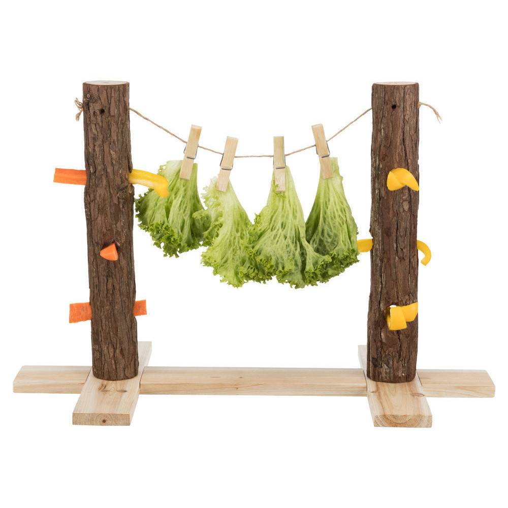 Trixie - Duo tronc d'arbre pour aliments 53 x 34 x 25 cm pour lapins - Imagen 2