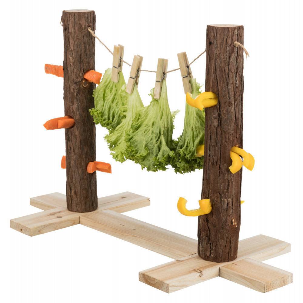 Trixie - Duo tronc d'arbre pour aliments 53 x 34 x 25 cm pour lapins - Imagen 1
