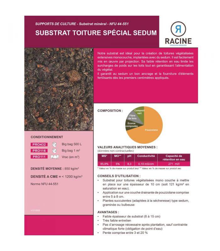 Terreau substrat toitures végétalisées spécial sedum Big bag 1 m3 - Image 4