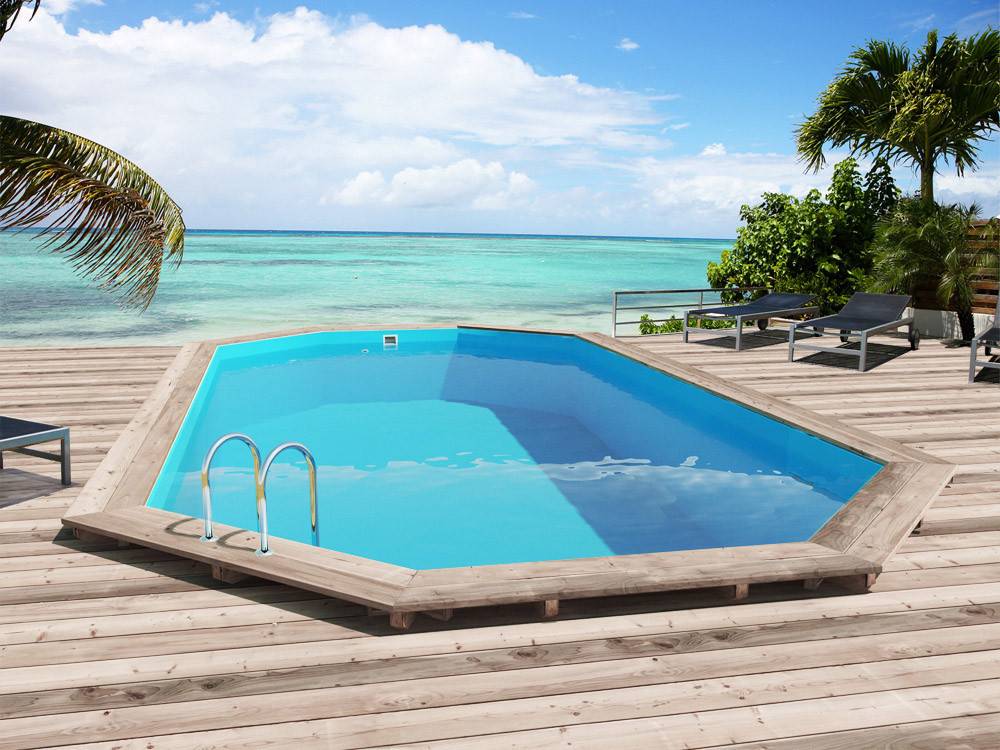 Piscine Bois " Sao Paulo " - 6.57 X 4.07 X 1.20m -habitat Et Jardin - Imagen 1