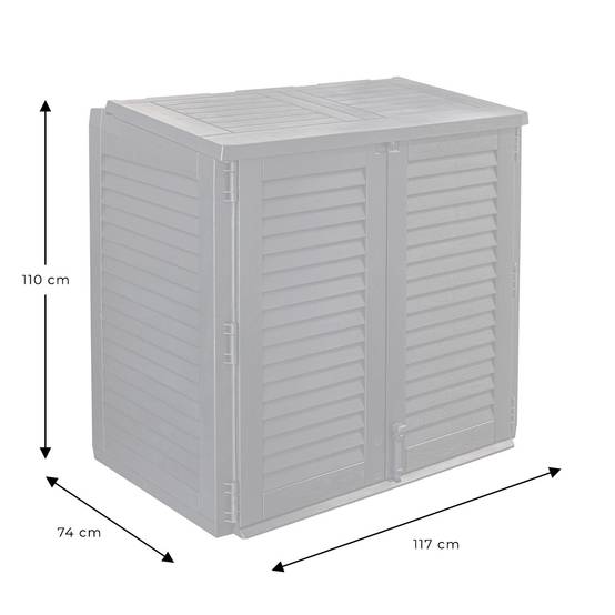 Coffre de rangement plastique 2 portes H110 - Image 5