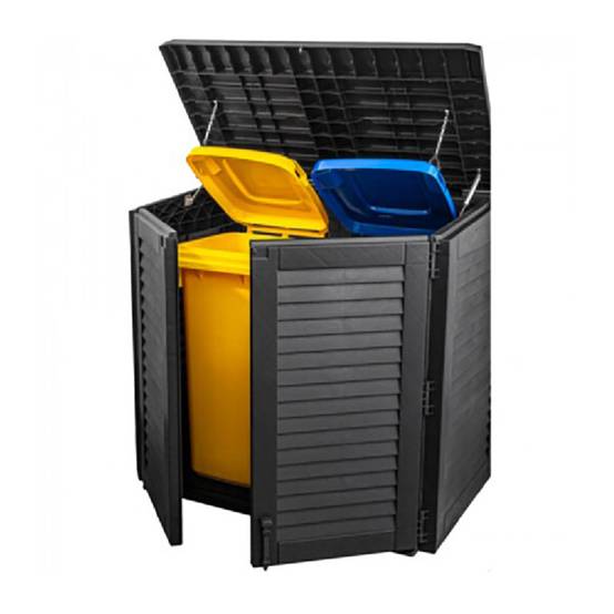 Coffre de rangement plastique 2 portes H110 - Image 2