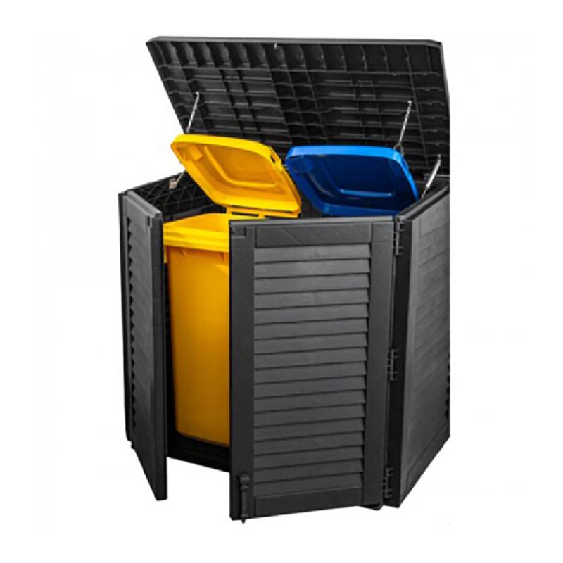 Coffre de rangement plastique 2 portes H110 - Imagen 2