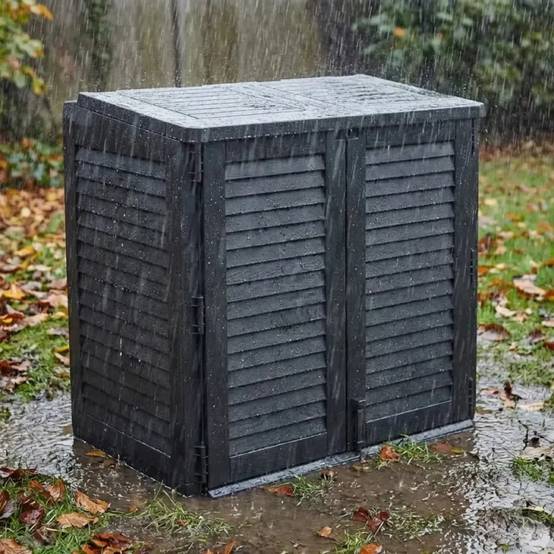 Coffre de rangement plastique 2 portes H110 - Image 9