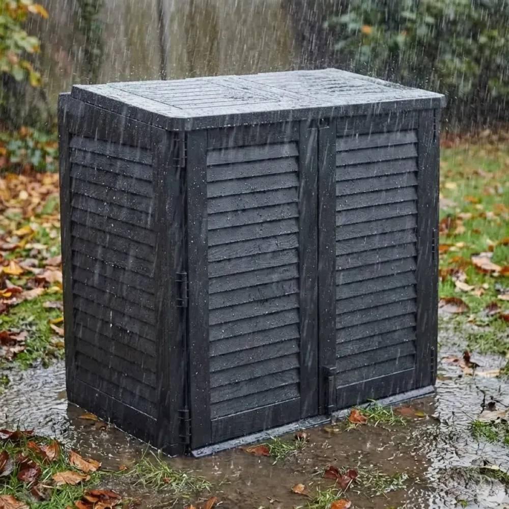 Coffre de rangement plastique 2 portes H110 - Imagen 9