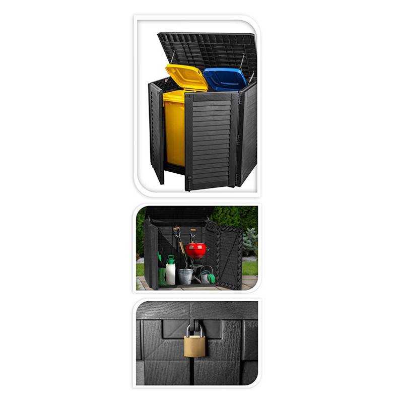 Coffre de rangement plastique 2 portes H110 - Imagen 3
