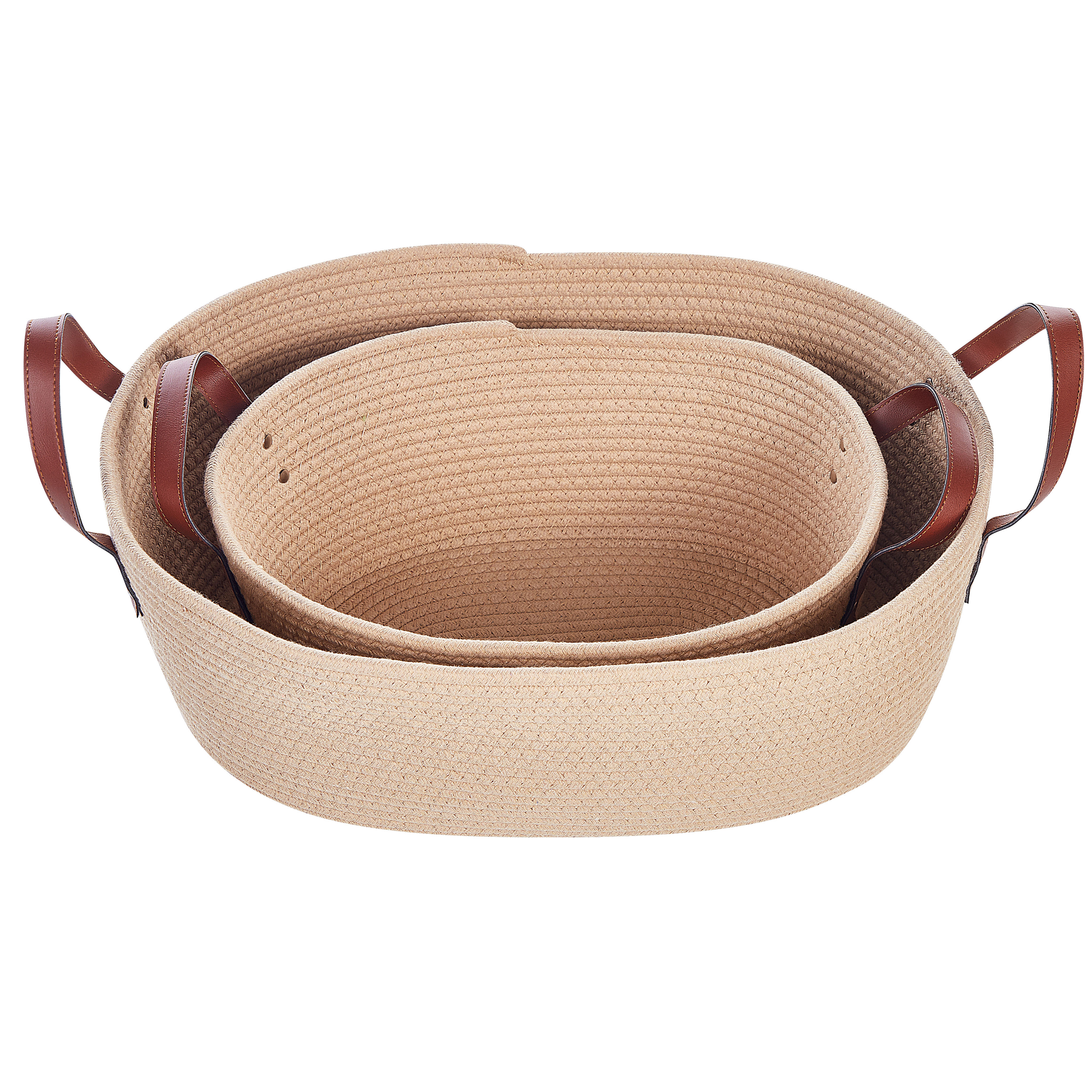 Beliani - Corbeille Coton Beige clair GISSAR - Beliani - Imagen 7