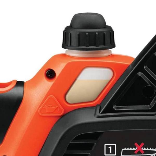 Tronçonneuse sans fil BLACK+DECKER GKC1825LB-XJ 18V 25 cm - Pignons métalliques - Lubrification semi-automatique - Image 6