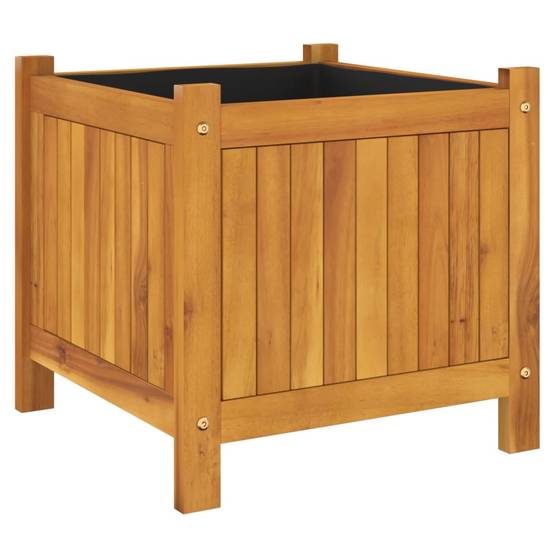 Maison Chic - Jardinière, Bac à fleurs, Pot de fleurs avec doublure 42x42x40 cm bois massif d'acacia - Imagen 7