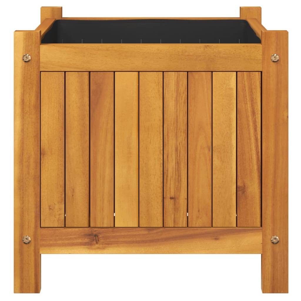 Maison Chic - Jardinière, Bac à fleurs, Pot de fleurs avec doublure 42x42x40 cm bois massif d'acacia - Imagen 4