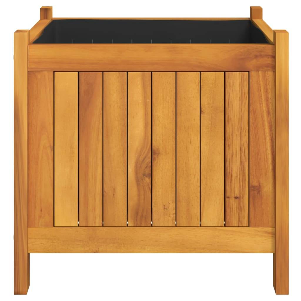 Maison Chic - Jardinière, Bac à fleurs, Pot de fleurs avec doublure 42x42x40 cm bois massif d'acacia - Imagen 6
