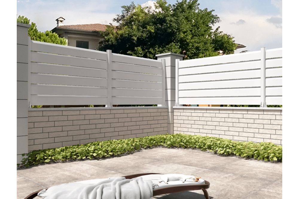 Ombrazur - Clôture Brise vue Blanc L 1911 x H 886 mm 6 lames OMBRAZUR - Imagen 2