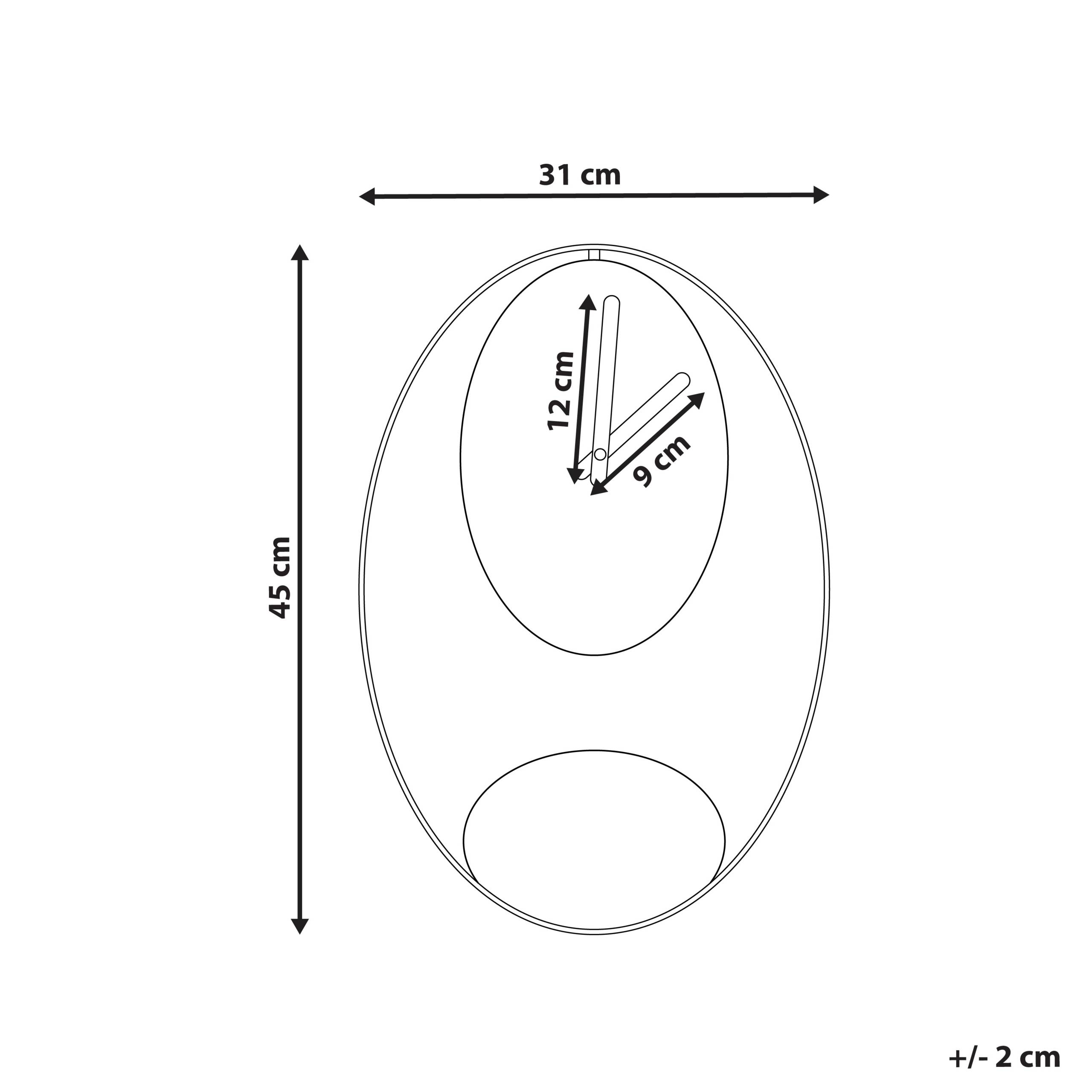 Beliani - Horloge murale Acier Noir MANIGOD - 32x4x45- Beliani - Image 3