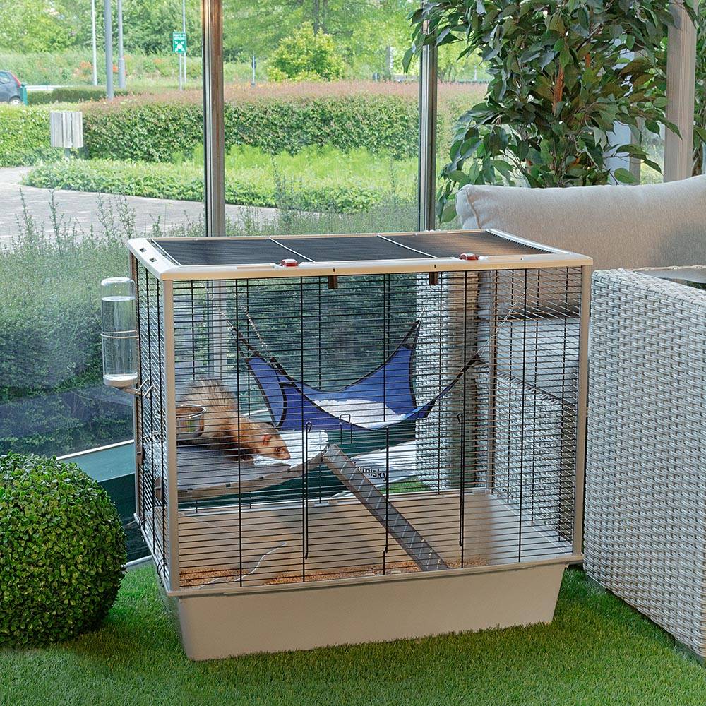 Ferplast - Ferplast Cage confortable pour fûrets et rats FURAT, strucutre à plusieurs niveaux avec accessoires inclus, angles renforcés, vernis métal et - Imagen 3