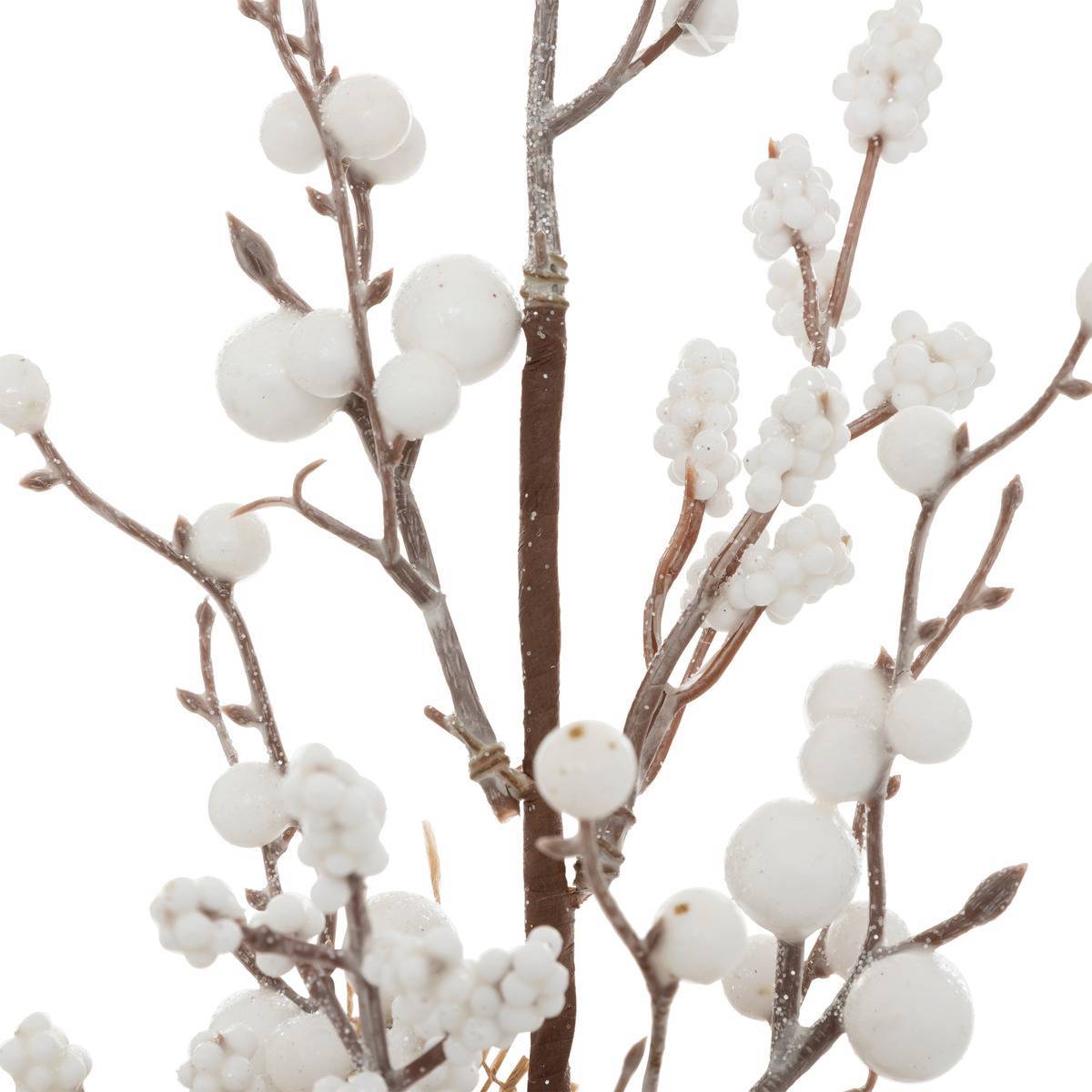 Feeric Christmas - Composition baies blanches base en jute H. 38 cm - Feeric Lights & Christmas - Image 3
