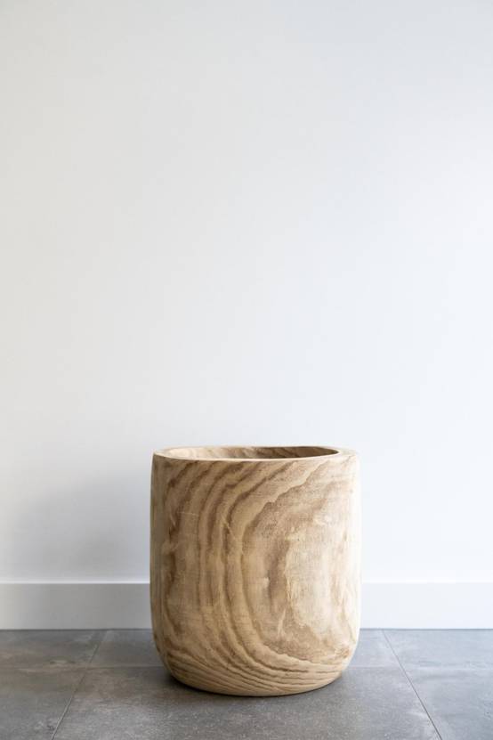 Cache-pot en bois - h42cm, Ø40cm- La Green Touch - Image 4