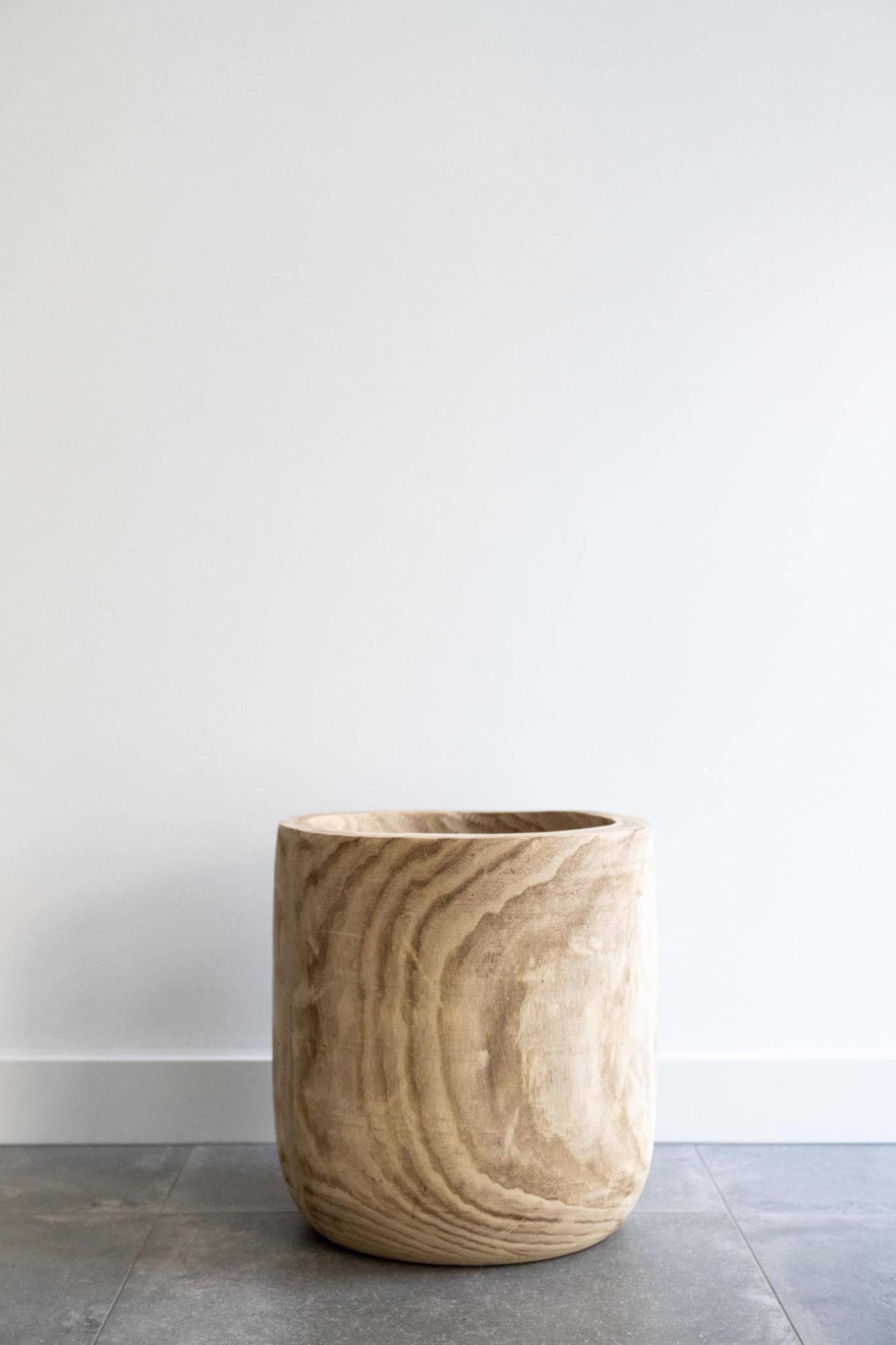 Cache-pot en bois - h42cm, Ø40cm- La Green Touch - Image 4